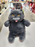 عروسک گربه خاکستری چاق محصول شماره S1065 - تصویر 5