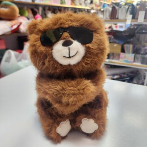 عروسک خرس قهوه ای عینکی محصول شماره S1085